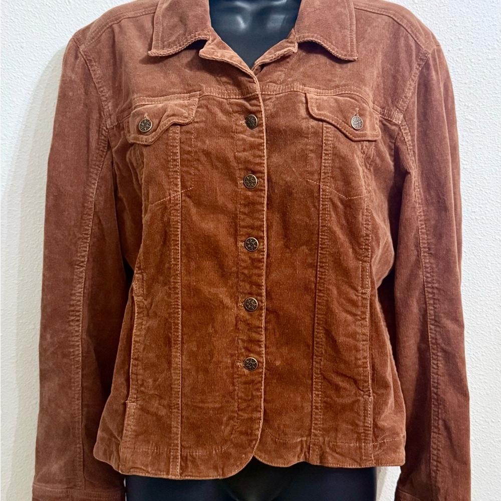 YMI Women's Brown Corduroy Jean Jacket